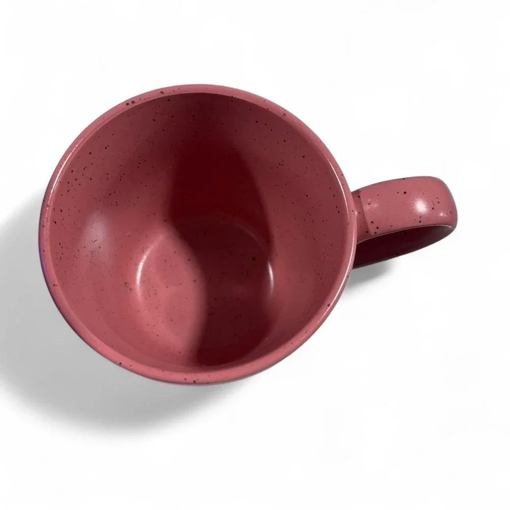 Dover & York Pink Speckled Ribbed Stoneware Mug